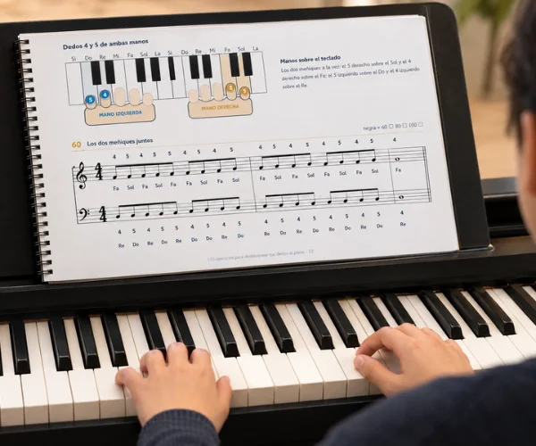 Los 120 Ejercicios de Piano — Edición con Notas y Dedos Guiados